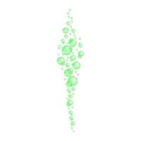 groen onderwater- bubbels stroom. koolzuurhoudend koolzuurhoudend drankje, zeep zeepsop, shampoo of reiniger schuim structuur vector