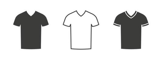 t-shirts icoon. v-hals t-shirt. kleren pictogrammen modern stijl. vector illustratie