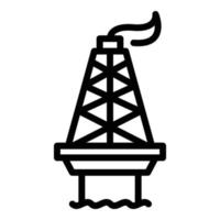 gas- zee boren tuigage icoon, schets stijl vector