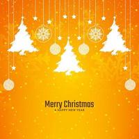 vrolijk Kerstmis festival brigth geel elegant achtergrond ontwerp vector