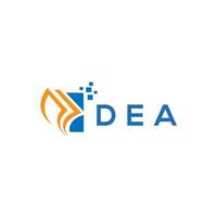 dea credit reparatie accounting logo ontwerp Aan wit achtergrond. dea creatief initialen groei diagram brief logo concept. dea bedrijf financiën logo ontwerp. vector