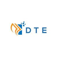 dte credit reparatie accounting logo ontwerp Aan wit achtergrond. dte creatief initialen groei diagram brief logo concept. dte bedrijf financiën logo ontwerp. vector