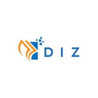 diz credit reparatie accounting logo ontwerp Aan wit achtergrond. diz creatief initialen groei diagram brief logo concept. diz bedrijf financiën logo ontwerp. vector