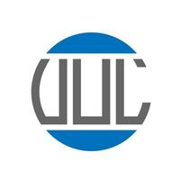 uul brief logo ontwerp Aan wit achtergrond. uul creatief initialen cirkel logo concept. uul brief ontwerp. vector