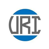 uri brief logo ontwerp Aan wit achtergrond. uri creatief initialen cirkel logo concept. uri brief ontwerp. vector