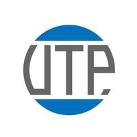 utp brief logo ontwerp Aan wit achtergrond. utp creatief initialen cirkel logo concept. utp brief ontwerp. vector