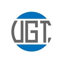 ugt brief logo ontwerp Aan wit achtergrond. ugt creatief initialen cirkel logo concept. ugt brief ontwerp. vector