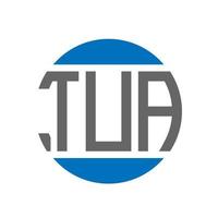 tua brief logo ontwerp Aan wit achtergrond. tua creatief initialen cirkel logo concept. tua brief ontwerp. vector