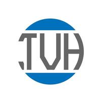 tvh brief logo ontwerp Aan wit achtergrond. tvh creatief initialen cirkel logo concept. tvh brief ontwerp. vector