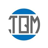 tqm brief logo ontwerp Aan wit achtergrond. tqm creatief initialen cirkel logo concept. tqm brief ontwerp. vector