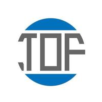 tof brief logo ontwerp Aan wit achtergrond. tof creatief initialen cirkel logo concept. tof brief ontwerp. vector