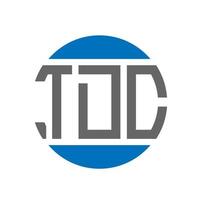 tdc brief logo ontwerp Aan wit achtergrond. tdc creatief initialen cirkel logo concept. tdc brief ontwerp. vector