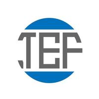 tef brief logo ontwerp Aan wit achtergrond. tef creatief initialen cirkel logo concept. tef brief ontwerp. vector