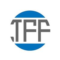 tff brief logo ontwerp Aan wit achtergrond. tff creatief initialen cirkel logo concept. tff brief ontwerp. vector