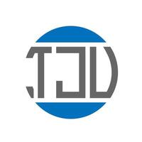 tju brief logo ontwerp Aan wit achtergrond. tju creatief initialen cirkel logo concept. tju brief ontwerp. vector