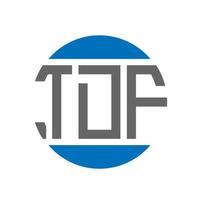 tdf brief logo ontwerp Aan wit achtergrond. tdf creatief initialen cirkel logo concept. tdf brief ontwerp. vector