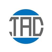 tac brief logo ontwerp Aan wit achtergrond. tac creatief initialen cirkel logo concept. tac brief ontwerp. vector