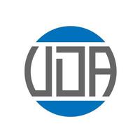 uda brief logo ontwerp Aan wit achtergrond. uda creatief initialen cirkel logo concept. uda brief ontwerp. vector