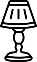 lijnpictogram voor lamp vector