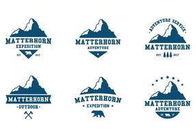 Matterhorn avontuur label vector