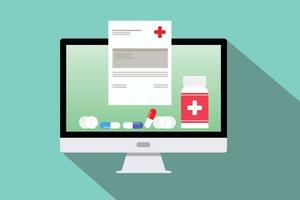 online dokter medisch overleg pils capsule medisch document vector