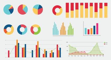 vlak diagram icoon tabel verzameling vector vlak