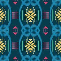 ikat bloem tribal chevron naadloos patroon. etnisch meetkundig ikkat batik digitaal vector textiel ontwerp voor prints kleding stof Saree mughal borstel symbool zwaden structuur kurti kurtis kurta's