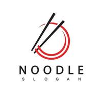 noodle logo vector. logo sjabloon geschikt voor Japans en Italiaans restaurants vector