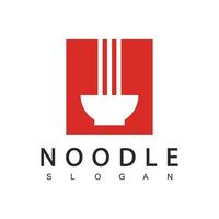 noodle logo vector. logo sjabloon geschikt voor Japans en Italiaans restaurants vector