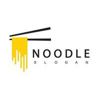 noodle logo vector. logo sjabloon geschikt voor Japans en Italiaans restaurants vector