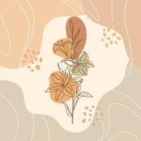 abstract minimalistische hand- getrokken illustraties boho achtergrond afdrukbaar, modern boho patroon bloemen vector ontwerp voor behang, omslag, kleding stof, interieur decor geïsoleerd en bewerkbare