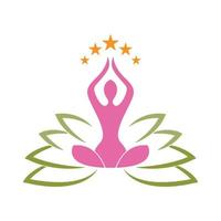 yoga logo icoon ontwerp vector
