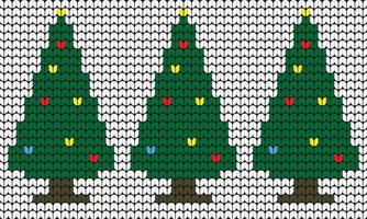 breiwerk Kerstmis groen boom Aan wit achtergrond digitaal vector ontwerp voor afdrukken grens trui decor