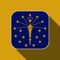 Indiana staat vlag. vector illustratie.