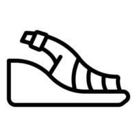 schoonheid sandalen icoon, schets stijl vector