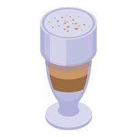 latte aromatisch icoon, isometrische stijl vector