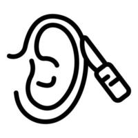 oor correctie icoon, schets stijl vector
