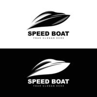 snelheid boot logo, snel lading schip vector, zeilboot, ontwerp voor schip fabricage bedrijf, waterweg Verzenden, marinier voertuigen, vervoer vector