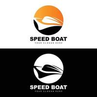 snelheid boot logo, snel lading schip vector, zeilboot, ontwerp voor schip fabricage bedrijf, waterweg Verzenden, marinier voertuigen, vervoer vector