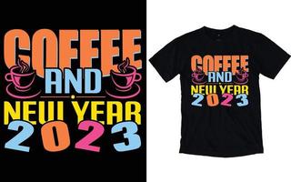 gelukkig nieuw jaar typografie t-shirts vector