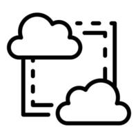 wolk verbinding systeem icoon, schets stijl vector