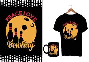 bowling vector t-shirt ontwerp