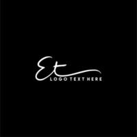 et logo, hand- getrokken et brief logo, et handtekening logo, et eratief logo, et monogram logo vector