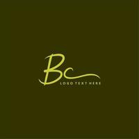 bc logo, hand- getrokken bc brief logo, bc handtekening logo, bc creatief logo, bc monogram logo vector