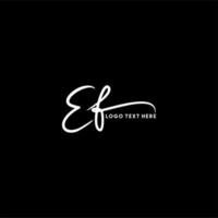 ef logo, hand- getrokken ef brief logo, ef handtekening logo, ef eratief logo, ef monogram logo vector