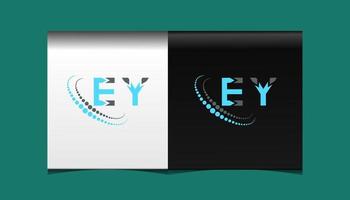 ey brief logo creatief ontwerp. ey uniek ontwerp. vector