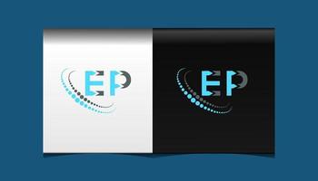 ep brief logo creatief ontwerp. ep uniek ontwerp. vector