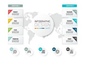 business concept infographic sjabloon met organisatie. vector