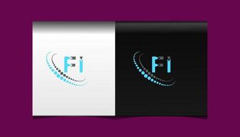 fi brief logo creatief ontwerp. fi uniek ontwerp. vector