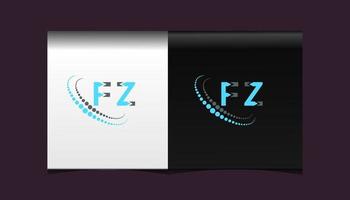 fz brief logo creatief ontwerp. fz uniek ontwerp. vector